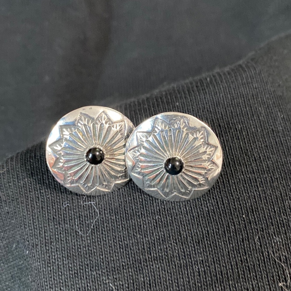 onyx earrings sterling silver
